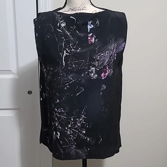 All Saints Lucie Silk Floral Top Shirt Size 2 - Picture 3 of 11